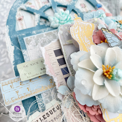 French Blue Cardstock Ephemera 60/Pkg-W/Foil Details FG999834