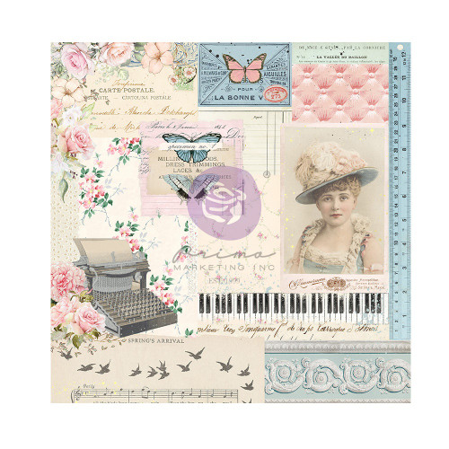 10 Pack French Blue By Frank Garcia Double-Sided Cardstock 12"X12"-Beautiful Melody FGFB12-99681