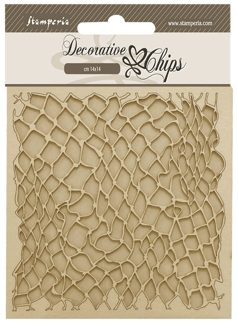 Stamperia Decorative Chips 5.5"X5.5"-Songs Of The Sea Net SCB187 - 5993110030812