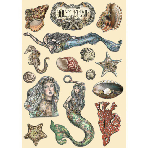 Stamperia Wooden Shapes A5-Songs Of The Sea The Mermaid - KLSP146 - 5993110030409