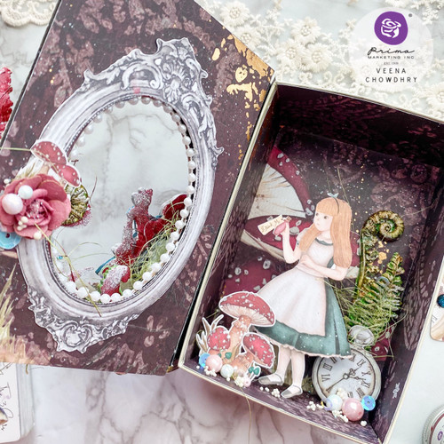 Prima Marketing Paper Flowers 16/Pkg-Enchanted Garden, Lost In Wonderland P665760