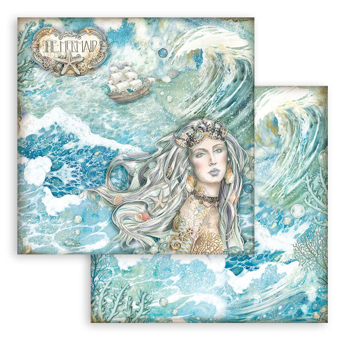 Stamperia Double-Sided Paper Pad 12"X12" 10/Pkg-Songs Of The Sea, 10 Designs/1 Each - SBBL141 Stamperia Double-Sided Paper Pad 12"X12" 10/Pkg-Songs Of The Sea, 10 Designs/1 Each - SBBL141