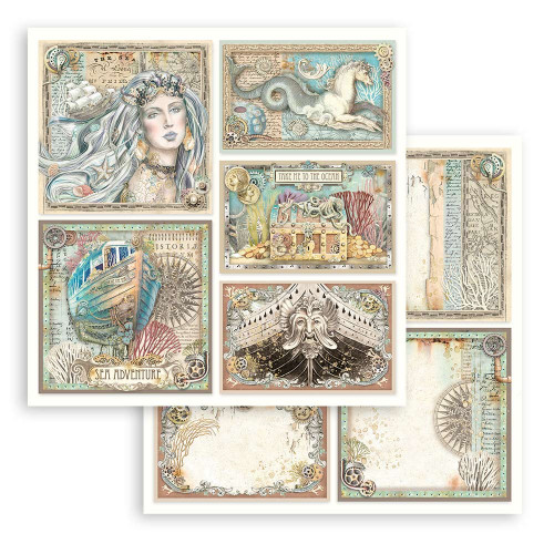 Stamperia Double-Sided Paper Pad 12"X12" 10/Pkg-Songs Of The Sea, 10 Designs/1 Each - SBBL141 Stamperia Double-Sided Paper Pad 12"X12" 10/Pkg-Songs Of The Sea, 10 Designs/1 Each - SBBL141