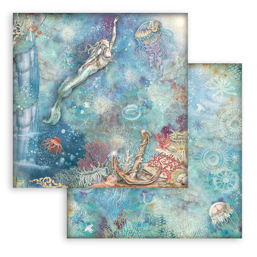 Stamperia Double-Sided Paper Pad 12"X12" 10/Pkg-Songs Of The Sea, 10 Designs/1 Each - SBBL141 Stamperia Double-Sided Paper Pad 12"X12" 10/Pkg-Songs Of The Sea, 10 Designs/1 Each - SBBL141