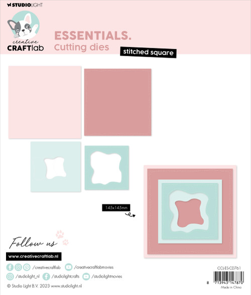 Studio Light Essentials Cutting Dies-Nr. 761, Stitched Square LESCD761