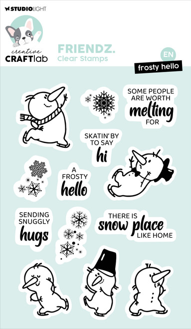 Studio Light Friendz Clear Stamps-Nr. 570, Frosty Hello STAMP570 - 8713943147900