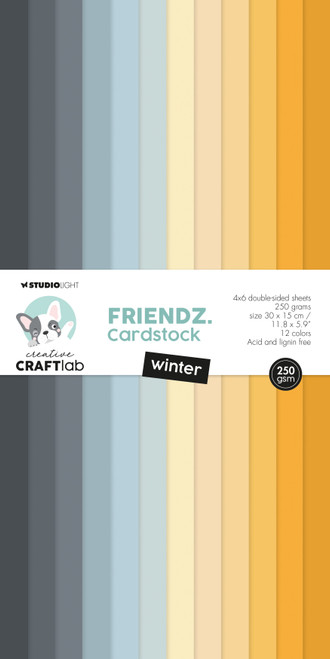 Studio Light Friendz Paper Pad 11.8"X5.9"-Nr. 121 Winter LFRPP121 - 8713943147894
