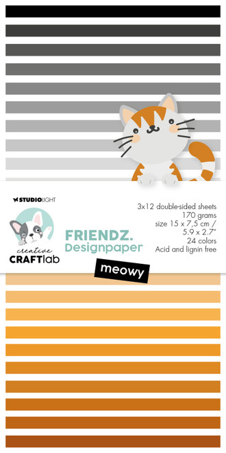 Studio Light Friendz Paper Pad 36/Pkg-Nr. 120, Meowy LFRPP120 - 8713943147443