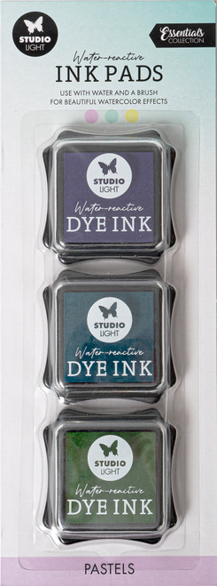 Studio Light Water-Reactive Ink Pads 3/Pkg-Nr. 17, Pastels - ESINKP17 - 8713943146705