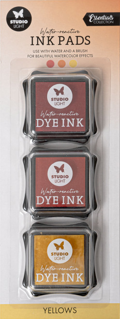 Studio Light Water-Reactive Ink Pads 3/Pkg-Nr. 14, Yellows - ESINKP14 - 8713943146675 Studio Light Water-Reactive Ink Pads 3/Pkg-Nr. 14, Yellows - ESINKP14 - 8713943146675