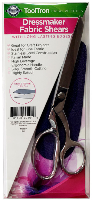 Tool Tron 8" Dressmaker Fabric Shears With Leather Sheath00101A - 781898001019