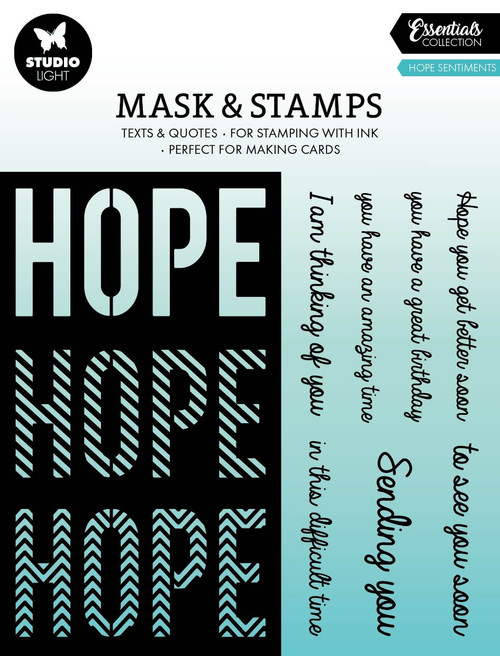 Studio Light Essentials Stencils & Stamps-Nr. 05, Hope Sentiments - LESMST05 - 8713943147795