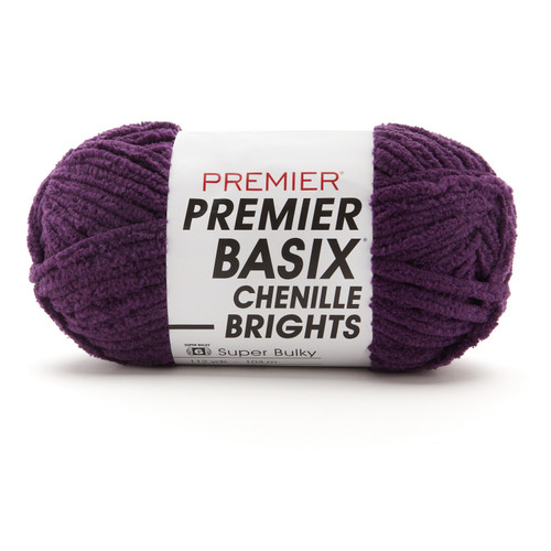 Premier Basix Chenille Brights Yarn-Eggplant - 2126-27 - 840166828854 Premier Basix Chenille Brights Yarn-Eggplant - 2126-27 - 840166828854