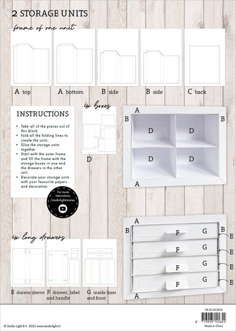 Studio Light HEN DIY Storage Block-Nr. 58, Drawer Units EESDCB58