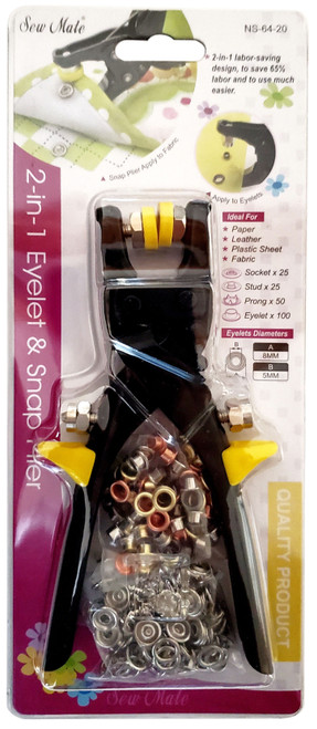 Tool Tron 2-In-1 Eyelet & Snap Plier-With Eyelets And Snaps 00932 - 781898009329
