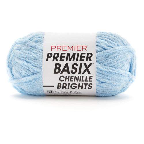 Premier Basix Chenille Brights Yarn-Light Blue - 2126-24 - 840166828823