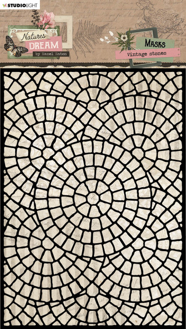 Studio Light HEN Natures Dream 5.9"X8.25" Stencil-Nr. 236, Vintage Stones - DMASK236 - 8713943145784