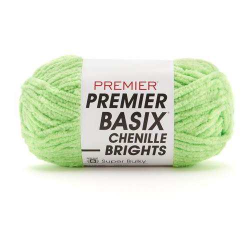 Premier Basix Chenille Brights Yarn-Kiwi - 2126-23 - 840166828816 Premier Basix Chenille Brights Yarn-Kiwi - 2126-23 - 840166828816