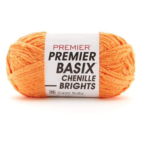 Premier Basix Chenille Brights Yarn-Tangerine - 2126-21 - 840166828793