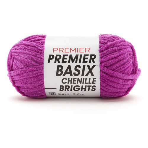 Premier Basix Chenille Brights Yarn-Bright Violet 2126-26 - 840166828847