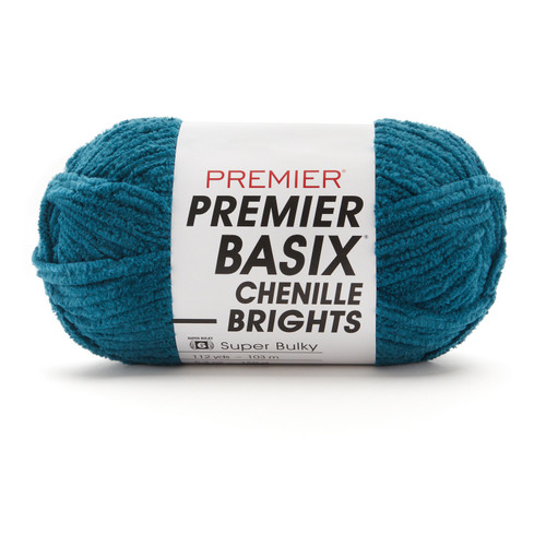 Premier Basix Chenille Brights Yarn-Teal Blue 2126-10 - 840166828687