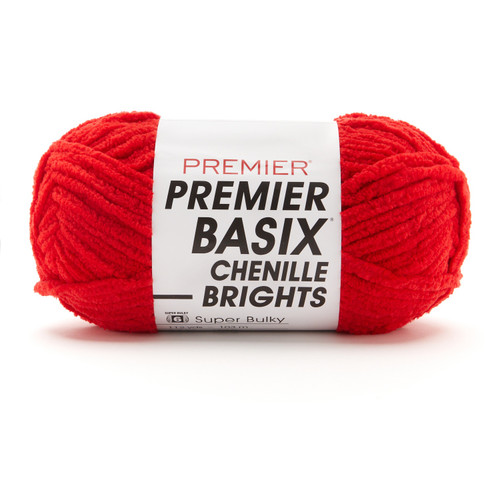 Premier Basix Chenille Brights Yarn-Poppy 2126-18 - 840166828762