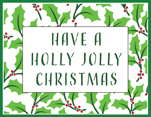Crafter's Workshop Layered Card Stencil 8.5"X11"-A2 Layered Holly Background TCW8.5-6053