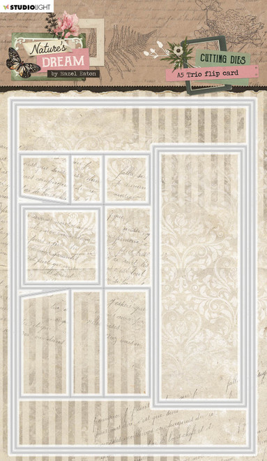 Studio Light HEN Natures Dream Cutting Die-Nr. 708, A5 Trio Flip Card - ENDCD708 - 8713943145760