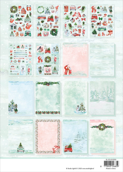 Studio Light Essentials DIY Block Paper 32/Pkg-Nr. 59, Winter Fun - LESDCB59