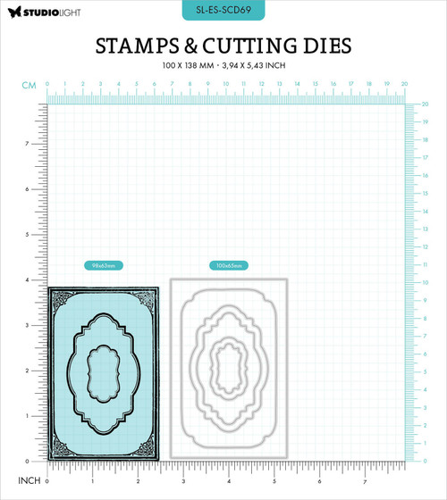 Studio Light Essentials Cutting Dies-Nr. 69, Ephemera Frames LESSCD69