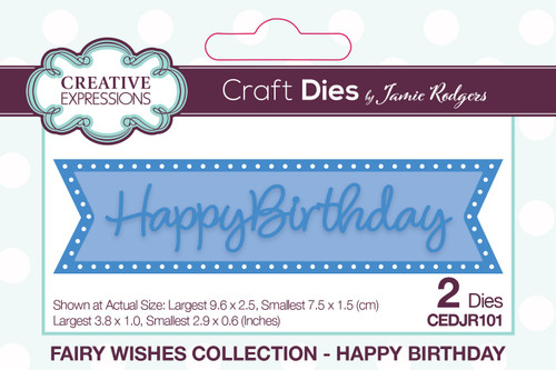 Creative Expressions Craft Dies By Jamie Rodgers-Happy Birthday Fairy Wishes CEDJR101 - 5055305985212