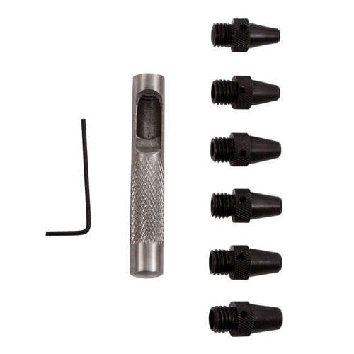 Realeather(R) Crafts Maxi Punch Set-4.8mm, 5.2mm, 5.6mm, 6.4mm, 6.8mm & 8mm T3004