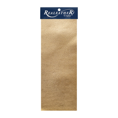 Realeather(R) Crafts Metallic Trim Piece 9"X3"-Gold - C090-91 - 870192007671