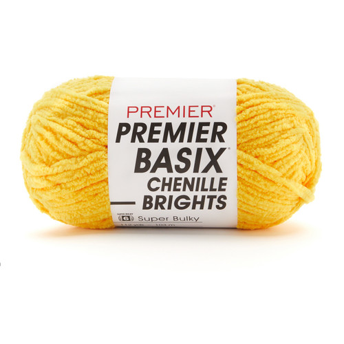 3 Pack - Premier Basix Chenille Brights Yarn-Lemon - 2126-22 - 840166828809 3 Pack - Premier Basix Chenille Brights Yarn-Lemon - 2126-22 - 840166828809