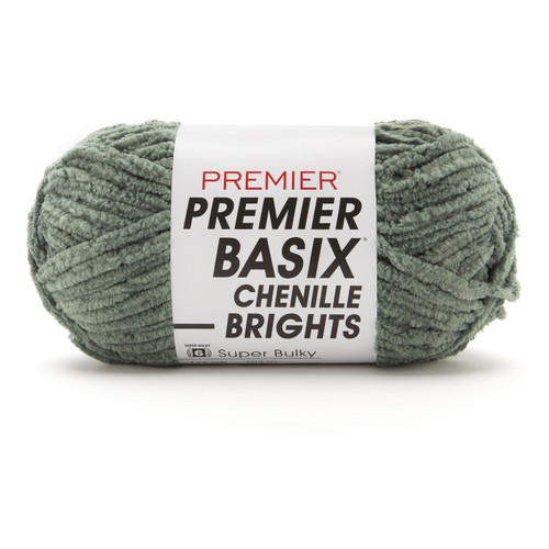 3 Pack - Premier Basix Chenille Brights Yarn-Sage - 2126-08 - 840166828663