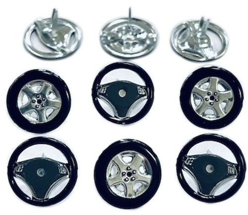 6 Pack - Eyelet Outlet Shape Brads 12/Pkg-Driving - QBRD2-144 - 810787025994