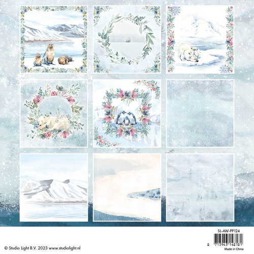 2 Pack Studio Light Artic Winter Paper Pad 6"X6"-Nr. 124 LAWPP124