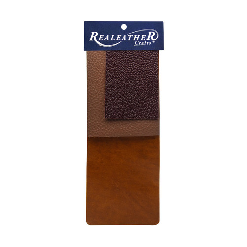 3 Pack - Realeather(R) Crafts Leather Trim Pack 3/Pkg-Assorted Small - BDL01