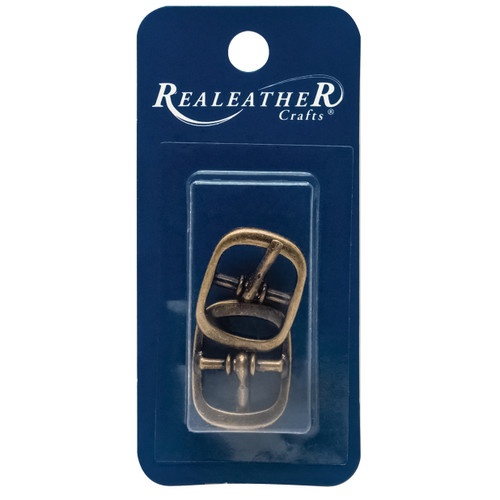 3 Pack - Realeather(R) Crafts Belt Buckle 1/2" 2/Pkg-Antique Brass - BU142511 - 870192005271