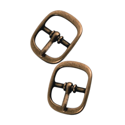 3 Pack - Realeather(R) Crafts Belt Buckle 1/2" 2/Pkg-Antique Brass - BU142511