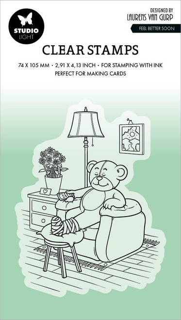 2 Pack - Studio Light Clear Stamp By Laurens-Nr. 566, Feel Better Soon - STAMP566 - 8713943147580