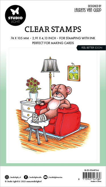 2 Pack - Studio Light Clear Stamp By Laurens-Nr. 566, Feel Better Soon - STAMP566 2 Pack - Studio Light Clear Stamp By Laurens-Nr. 566, Feel Better Soon - STAMP566