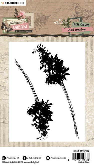 2 Pack - Studio Light HEN Natures Dream Clear Stamp-Nr. 524, Wild Meadow - DTAMP524
