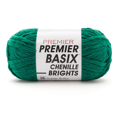 3 Pack - Premier Basix Chenille Brights Yarn-Emerald - 2126-09 - 840166828670 3 Pack - Premier Basix Chenille Brights Yarn-Emerald - 2126-09 - 840166828670