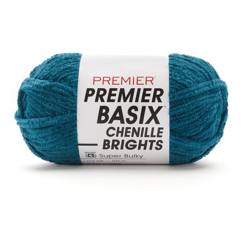 3 Pack Premier Basix Chenille Brights Yarn-Teal Blue 2126-10 - 840166828687