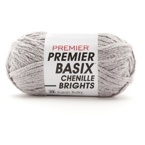 3 Pack Premier Basix Chenille Brights Yarn-Fog 2126-15 - 840166828731