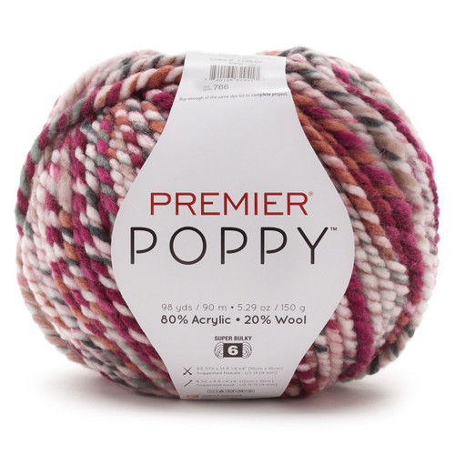 3 Pack - Premier Poppy Yarn-Vino - 2128-07 - 840166829417
