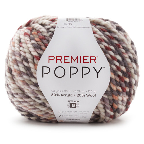 3 Pack Premier Poppy Yarn-Quarry 2128-10 - 840166829448