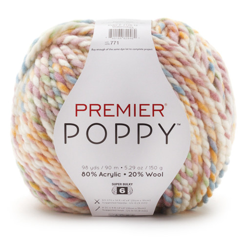 3 Pack Premier Poppy Yarn-Watercolors 2128-12 - 840166829462