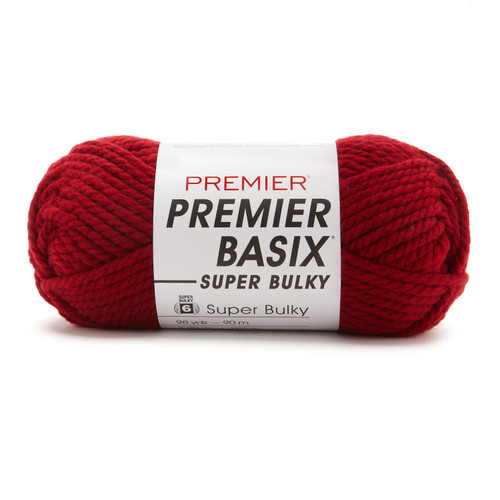 3 Pack Premier Basix Super Bulky Yarn-Garnet 2121-07 - 840166826614